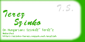 terez szinko business card